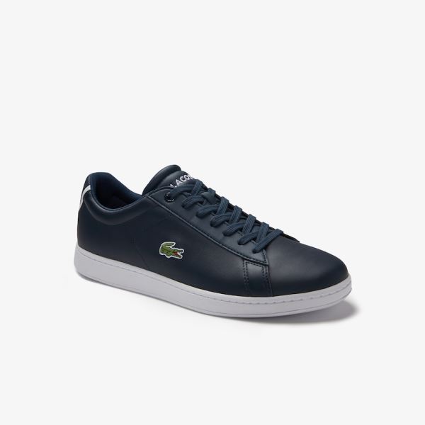 Lacoste Carnaby Evo Leather Sneakers Pánské - Tenisky Tmavě Blankyt | CZ-az1XPr